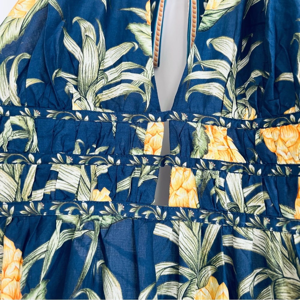 FARM Rio Delicate Pineapple Halter Midi Dress XL NWT - Picture 13 of 16